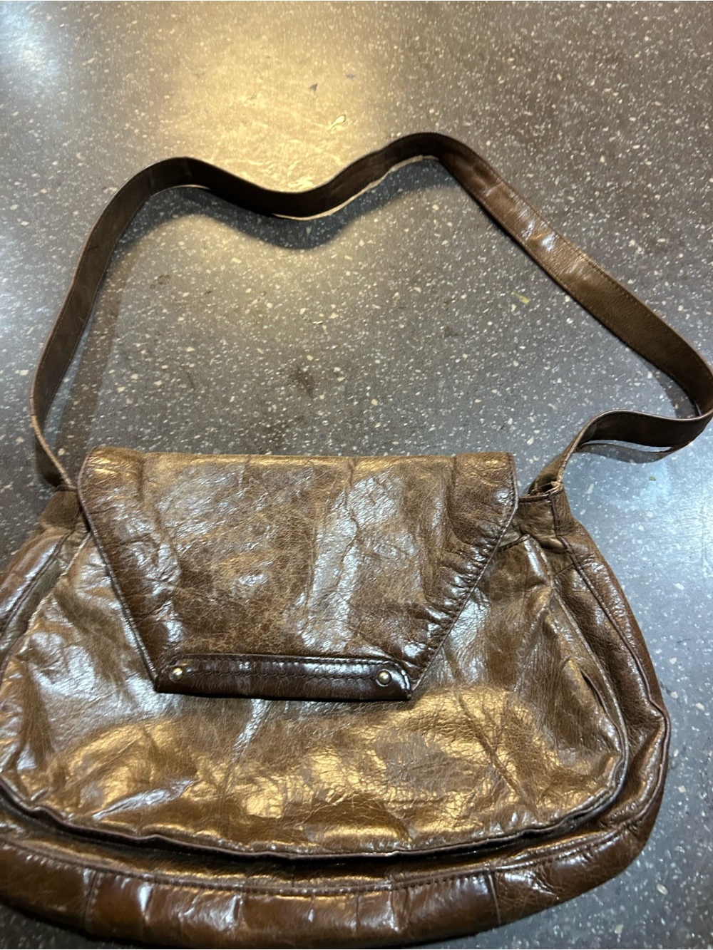 HOBO Brown Leather Hobo Shoulder Bag
